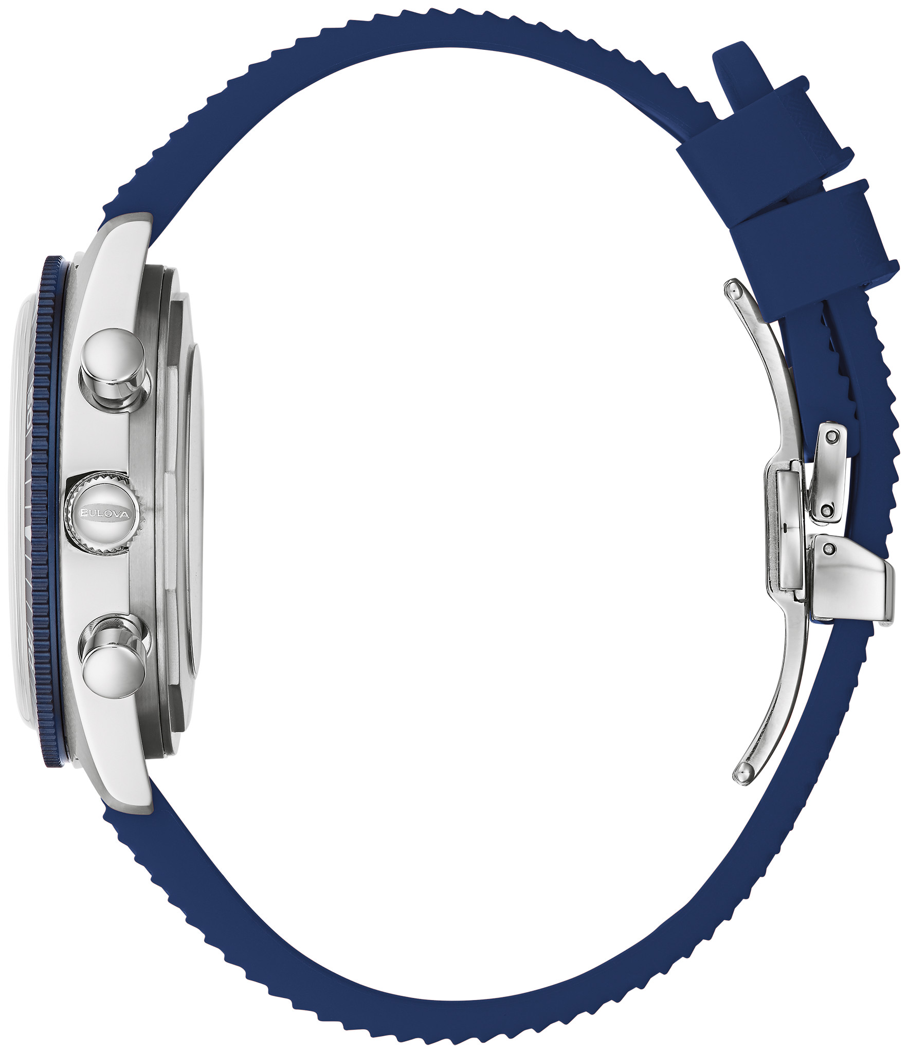 Blue Dial Silicone Strap Chronograph A 98A253 | Bulova